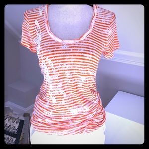 Banana Republic Orange Tee. Size S. NWT